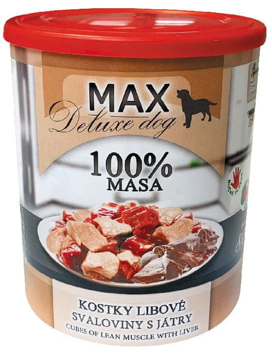 FALCO MAX deluxe kocky chudej svaloviny s pečeňou 8 x 800 g